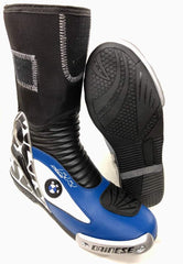 Mens Red & Black CE Motorbike Motorcycle Racing Leather Shoes Long Sports Boots