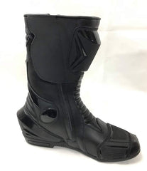 Mens Red & Black CE Motorbike Motorcycle Racing Leather Shoes Long Sports Boots