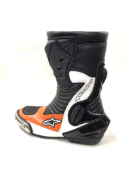 Mens Red & Black CE Motorbike Motorcycle Racing Leather Shoes Long Sports Boots