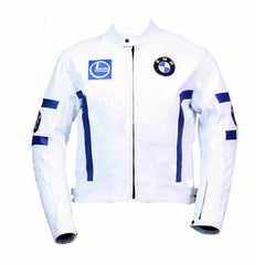 BMW Motorcycle Genuine Leather Jacket Street Racing Unisex Motorbike Jacket