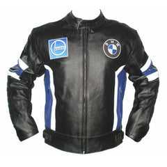 BMW Motorcycle Genuine Leather Jacket Street Racing Unisex Motorbike Jacket