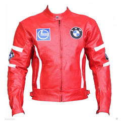 BMW Motorcycle Genuine Leather Jacket Street Racing Unisex Motorbike Jacket