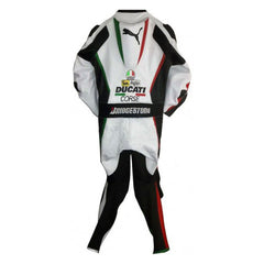 Ducati Motorbike Racing Suit Motorcycle Genuine Cowhide Leather Protective Suit
