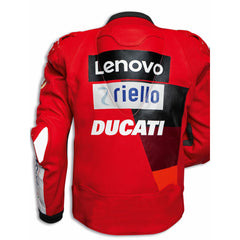 Ducati Motorcycle Genuine Leather Jacket Street Racing Unisex Motorbike Jacket