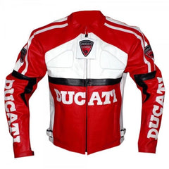 Ducati Motorcycle Genuine Leather Jacket Street Racing Unisex Motorbike Jacket