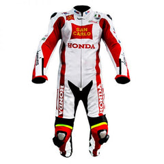 Honda Motorbike Racing Suit Motorcycle Genuine Cowhide Leather Protective Suit