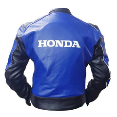 Honda Motorcycle Genuine Leather Jacket Street Racing Unisex Motorbike Jacket