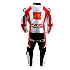Honda Motorbike Racing Suit Motorcycle Genuine Cowhide Leather Protective Suit