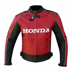 Honda Motorcycle Genuine Leather Jacket Street Racing Unisex Motorbike Jacket