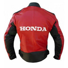Honda Motorcycle Genuine Leather Jacket Street Racing Unisex Motorbike Jacket