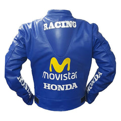 Honda Motorcycle Genuine Leather Jacket Street Racing Unisex Motorbike Jacket