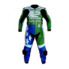 Honda Motorbike Racing Suit Motorcycle Genuine Cowhide Leather Protective Suit