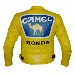 Honda Motorcycle Genuine Leather Jacket Street Racing Unisex Motorbike Jacket