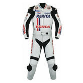 Honda Motorbike Racing Suit Motorcycle Genuine Cowhide Leather Protective Suit
