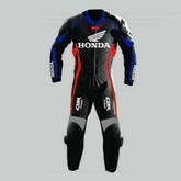 Honda Motorbike Racing Suit Motorcycle Genuine Cowhide Leather Protective Suit