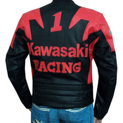 Kawasaki Motorcycle Genuine Leather Jacket Street Racing Unisex Motorbike Jacket