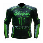 Kawasaki Motorcycle Genuine Leather Jacket Street Racing Unisex Motorbike Jacket