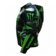 Kawasaki Motorcycle Genuine Leather Jacket Street Racing Unisex Motorbike Jacket