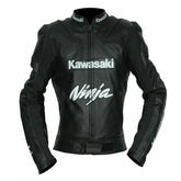 Kawasaki Motorcycle Genuine Leather Jacket Street Racing Unisex Motorbike Jacket