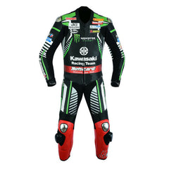 Kawasaki Motorbike Racing Suit Motorcycle Genuine Cowhide Leather Protective Suit