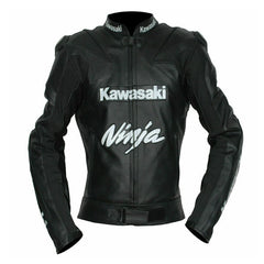 Kawasaki Motorcycle Genuine Leather Jacket Street Racing Unisex Motorbike Jacket