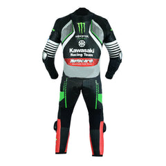 Kawasaki Motorbike Racing Suit Motorcycle Genuine Cowhide Leather Protective Suit