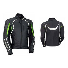 Kawasaki Motorcycle Genuine Leather Jacket Street Racing Unisex Motorbike Jacket