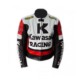 Kawasaki Motorcycle Genuine Leather Jacket Street Racing Unisex Motorbike Jacket