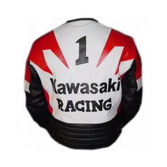 Kawasaki Motorcycle Genuine Leather Jacket Street Racing Unisex Motorbike Jacket