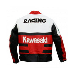 Kawasaki Motorcycle Genuine Leather Jacket Street Racing Unisex Motorbike Jacket