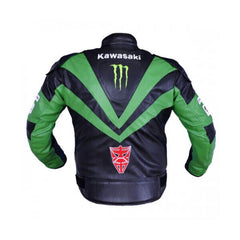 Kawasaki Motorcycle Genuine Leather Jacket Street Racing Unisex Motorbike Jacket