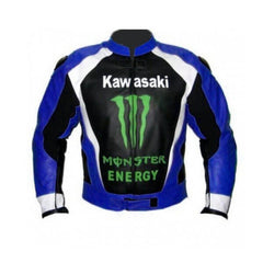 Kawasaki Motorcycle Genuine Leather Jacket Street Racing Unisex Motorbike Jacket