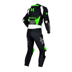 Kawasaki Motorbike Racing Suit Motorcycle Genuine Cowhide Leather Protective Suit