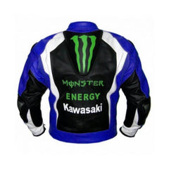 Kawasaki Motorcycle Genuine Leather Jacket Street Racing Unisex Motorbike Jacket