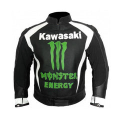 Kawasaki Motorcycle Genuine Leather Jacket Street Racing Unisex Motorbike Jacket