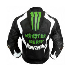 Kawasaki Motorcycle Genuine Leather Jacket Street Racing Unisex Motorbike Jacket