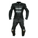 Kawasaki Motorbike Racing Suit Motorcycle Genuine Cowhide Leather Protective Suit