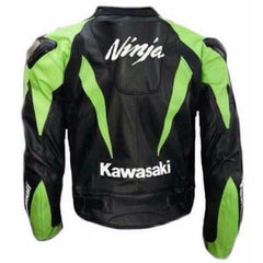 Kawasaki Motorcycle Genuine Leather Jacket Street Racing Unisex Motorbike Jacket