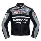 Kawasaki Motorcycle Genuine Leather Jacket Street Racing Unisex Motorbike Jacket