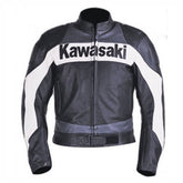 Kawasaki Motorcycle Genuine Leather Jacket Street Racing Unisex Motorbike Jacket