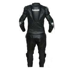 Kawasaki Motorbike Racing Suit Motorcycle Genuine Cowhide Leather Protective Suit