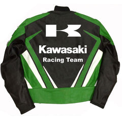 Kawasaki Motorcycle Genuine Leather Jacket Street Racing Unisex Motorbike Jacket