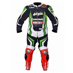 Kawasaki Motorbike Racing Suit Motorcycle Genuine Cowhide Leather Protective Suit