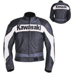 Kawasaki Motorcycle Genuine Leather Jacket Street Racing Unisex Motorbike Jacket
