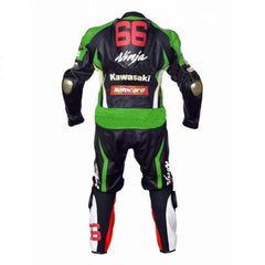 Kawasaki Motorbike Racing Suit Motorcycle Genuine Cowhide Leather Protective Suit
