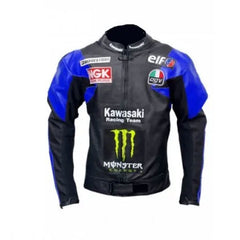 Kawasaki Motorcycle Genuine Leather Jacket Street Racing Unisex Motorbike Jacket