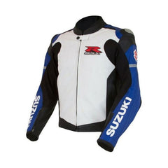 Suzuki Motorcycle Genuine Leather Jacket Street Racing Unisex Motorbike Jacket