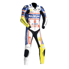 Suzuki Motorbike Racing Suit Motorcycle Genuine Cowhide Leather Protective Suit