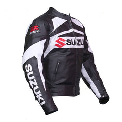 Suzuki Motorcycle Genuine Leather Jacket Street Racing Unisex Motorbike Jacket