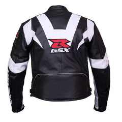 Suzuki Motorcycle Genuine Leather Jacket Street Racing Unisex Motorbike Jacket